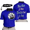 TOO OLD TO RIDE TOO SLOW TO DIE - CUSTOM NAME - CAN AM - NAVY - POLO SHIRT