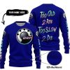 TOO OLD TO RIDE TOO SLOW TO DIE - CUSTOM NAME - CAN AM - NAVY - SWEATER UGLY