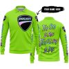 TOO OLD TO RIDE TOO SLOW TO DIE - CUSTOM NAME - DUCATI - GREEN 1 - LONG SLEEVE POLO SHIRT