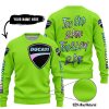 TOO OLD TO RIDE TOO SLOW TO DIE - CUSTOM NAME - DUCATI - GREEN 1 - SWEATER UGLY