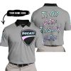 TOO OLD TO RIDE TOO SLOW TO DIE - CUSTOM NAME - DUCATI - GREY - POLO SHIRT
