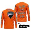 TOO OLD TO RIDE TOO SLOW TO DIE - CUSTOM NAME - DUCATI - ORANGE - JERSEY