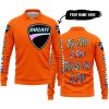 TOO OLD TO RIDE TOO SLOW TO DIE - CUSTOM NAME - DUCATI - ORANGE - LONG SLEEVE POLO SHIRT