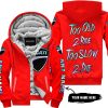 TOO OLD TO RIDE TOO SLOW TO DIE - CUSTOM NAME - DUCATI - RED - FLEECE ZIP HOODIE