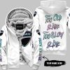 TOO OLD TO RIDE TOO SLOW TO DIE - CUSTOM NAME - DUCATI - WHITE - FLEECE ZIP HOODIE