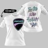TOO OLD TO RIDE TOO SLOW TO DIE - CUSTOM NAME - DUCATI - WHITE - T-SHIRT