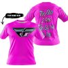 TOO OLD TO RIDE TOO SLOW TO DIE - CUSTOM NAME - FLY RACING - PINK - T-SHIRT