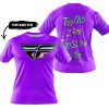 TOO OLD TO RIDE TOO SLOW TO DIE - CUSTOM NAME - FLY RACING - PURPLE - T-SHIRT