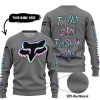 TOO OLD TO RIDE TOO SLOW TO DIE - CUSTOM NAME - FOX RACING - GREY - SWEATER UGLY