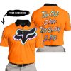 TOO OLD TO RIDE TOO SLOW TO DIE - CUSTOM NAME - FOX RACING - ORANGE - POLO SHIRT