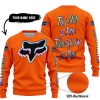 TOO OLD TO RIDE TOO SLOW TO DIE - CUSTOM NAME - FOX RACING - ORANGE - SWEATER UGLY
