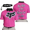 TOO OLD TO RIDE TOO SLOW TO DIE - CUSTOM NAME - FOX RACING - PINK 1 - POLO SHIRT