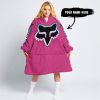 TOO OLD TO RIDE TOO SLOW TO DIE - CUSTOM NAME - FOX RACING - PINK 1 - OODIE BLANKET HOODIE