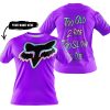 TOO OLD TO RIDE TOO SLOW TO DIE - CUSTOM NAME - FOX RACING - PURPLE - T-SHIRT