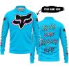TOO OLD TO RIDE TOO SLOW TO DIE - CUSTOM NAME - FOX RACING - SKY BLUE - LONG SLEEVE POLO SHIRT