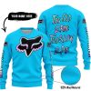 TOO OLD TO RIDE TOO SLOW TO DIE - CUSTOM NAME - FOX RACING - SKY BLUE - SWEATER UGLY