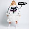 TOO OLD TO RIDE TOO SLOW TO DIE - CUSTOM NAME - FOX RACING - WHITE - OODIE BLANKET HOODIE