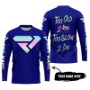 TOO OLD TO RIDE TOO SLOW TO DIE - CUSTOM NAME - FXR - NAVY - JERSEY