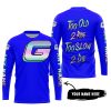 TOO OLD TO RIDE TOO SLOW TO DIE - CUSTOM NAME - GAS GAS - BLUE - JERSEY