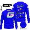 TOO OLD TO RIDE TOO SLOW TO DIE - CUSTOM NAME - GAS GAS - BLUE - SWEATER UGLY