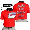TOO OLD TO RIDE TOO SLOW TO DIE - CUSTOM NAME - GAS GAS - RED - POLO SHIRT