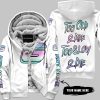 TOO OLD TO RIDE TOO SLOW TO DIE - CUSTOM NAME - GAS GAS - WHITE - FLEECE ZIP HOODIE