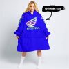 TOO OLD TO RIDE TOO SLOW TO DIE - CUSTOM NAME - HONDA - BLUE - OODIE BLANKET HOODIE