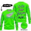 TOO OLD TO RIDE TOO SLOW TO DIE - CUSTOM NAME - HONDA - GREEN - SWEATER UGLY