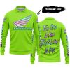 TOO OLD TO RIDE TOO SLOW TO DIE - CUSTOM NAME - HONDA - GREEN 1 - LONG SLEEVE POLO SHIRT