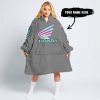 TOO OLD TO RIDE TOO SLOW TO DIE - CUSTOM NAME - HONDA - GREY - OODIE BLANKET HOODIE