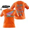 TOO OLD TO RIDE TOO SLOW TO DIE - CUSTOM NAME - HONDA - ORANGE - T-SHIRT