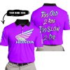 TOO OLD TO RIDE TOO SLOW TO DIE - CUSTOM NAME - HONDA - PURPLE - POLO SHIRT