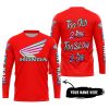 TOO OLD TO RIDE TOO SLOW TO DIE - CUSTOM NAME - HONDA - RED - JERSEY