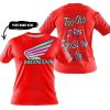 TOO OLD TO RIDE TOO SLOW TO DIE - CUSTOM NAME - HONDA - RED - T-SHIRT