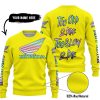 TOO OLD TO RIDE TOO SLOW TO DIE - CUSTOM NAME - HONDA - YELLOW - SWEATER UGLY