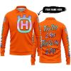 TOO OLD TO RIDE TOO SLOW TO DIE - CUSTOM NAME - HUSQVARNA - ORANGE - LONG SLEEVE POLO SHIRT