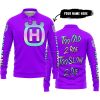 TOO OLD TO RIDE TOO SLOW TO DIE - CUSTOM NAME - HUSQVARNA - PURPLE- LONG SLEEVE POLO SHIRT