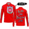 TOO OLD TO RIDE TOO SLOW TO DIE - CUSTOM NAME - HUSQVARNA - RED - LONG SLEEVE POLO SHIRT