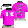 TOO OLD TO RIDE TOO SLOW TO DIE - CUSTOM NAME - KAWASAKI - PINK - POLO SHIRT