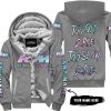TOO OLD TO RIDE TOO SLOW TO DIE - CUSTOM NAME - KTM - GREY - FLEECE ZIP HOODIE