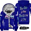 TOO OLD TO RIDE TOO SLOW TO DIE - CUSTOM NAME - KTM - NAVY - FLEECE ZIP HOODIE