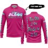 TOO OLD TO RIDE TOO SLOW TO DIE - CUSTOM NAME - KTM - PINK 1 - LONG SLEEVE POLO SHIRT