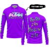TOO OLD TO RIDE TOO SLOW TO DIE - CUSTOM NAME - KTM - PURPLE - LONG SLEEVE POLO SHIRT