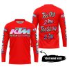 TOO OLD TO RIDE TOO SLOW TO DIE - CUSTOM NAME - KTM - RED - JERSEY