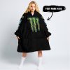 TOO OLD TO RIDE TOO SLOW TO DIE - CUSTOM NAME - MONSTER ENERGY - BLACK - OODIE BLANKET HOODIE