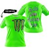 TOO OLD TO RIDE TOO SLOW TO DIE - CUSTOM NAME - MONSTER ENERGY - GREEN - T-SHIRT
