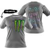 TOO OLD TO RIDE TOO SLOW TO DIE - CUSTOM NAME - MONSTER ENERGY - GREY - T-SHIRT