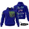 TOO OLD TO RIDE TOO SLOW TO DIE - CUSTOM NAME - MONSTER ENERGY - NAVY