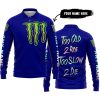 TOO OLD TO RIDE TOO SLOW TO DIE - CUSTOM NAME - MONSTER ENERGY - NAVY - LONG SLEEVE POLO SHIRT