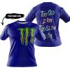 TOO OLD TO RIDE TOO SLOW TO DIE - CUSTOM NAME - MONSTER ENERGY - NAVY - T-SHIRT